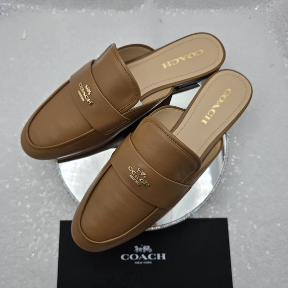 Coach Samie Classic Slide Slip-on Leather Neutral Casual Women's 9.5 - Picture 7 of 13